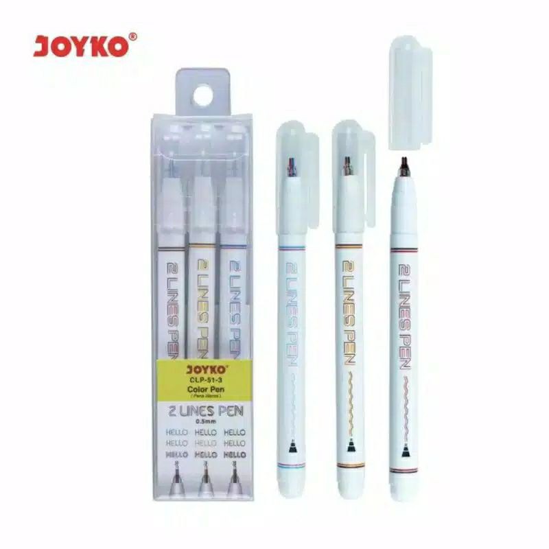 

Pulpen Warna Joyko CLP-51-3 / Color Pen 2 Lines