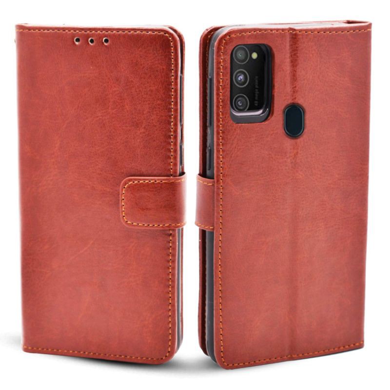 Case SAMSUNG M21 M30S Leather Sarung Dompet Kulit Casing hp