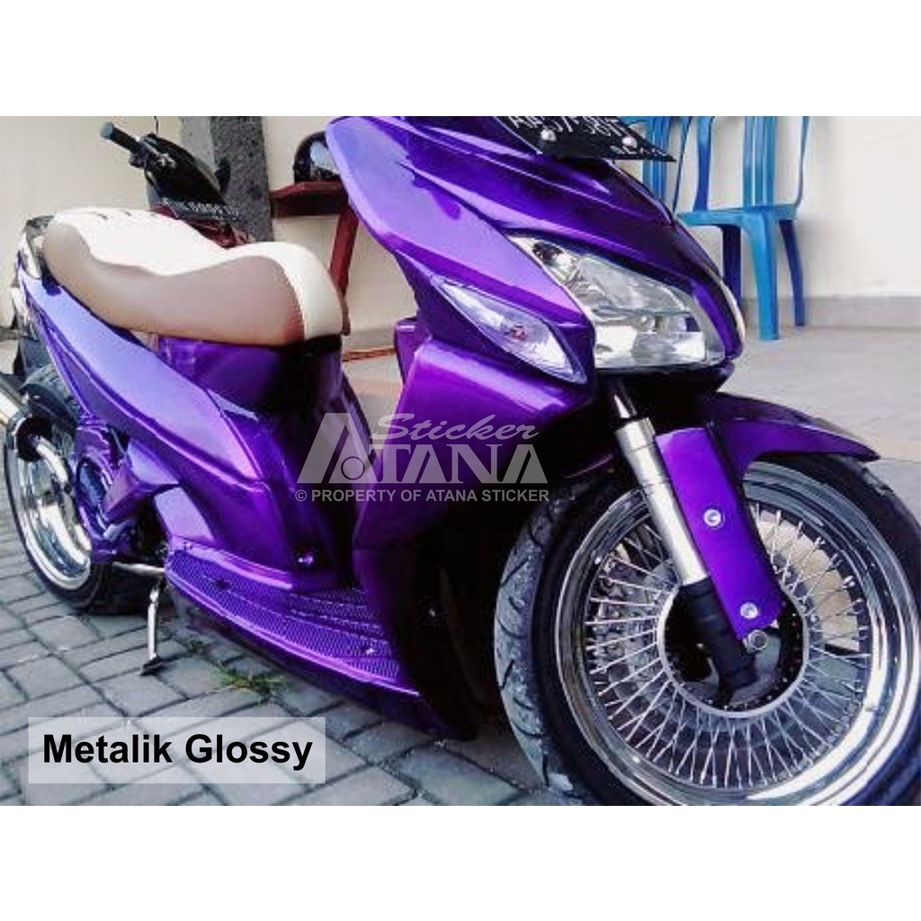 Skotlet Ungu Metalik Doff Glossy Scotlet Dop Gloss Metallic Satin Stiker Candy Paint Decal Motor Mobil Anti Gores Body Background Aquarium Aksesoris Variasi Scoopy