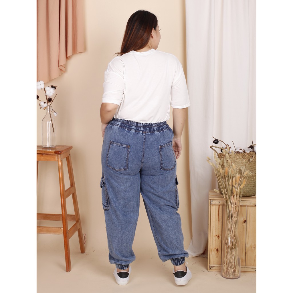 Jogger Jeans Jumbo Celana Panjang Big Size Denim