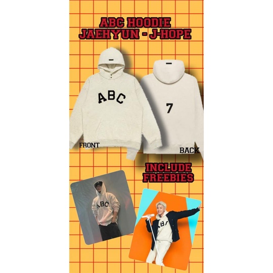 ABC hoodie JAEHYUN NCT J-HOPE BTS size besar sampai xxxxl
