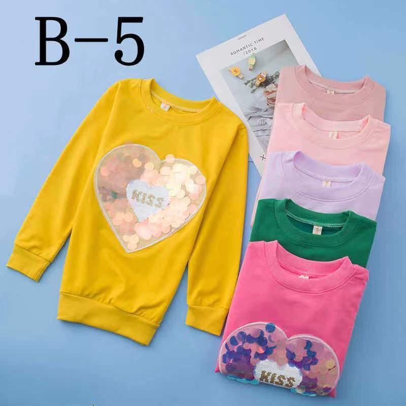 Atasan Anak Perempuan 4-11 Tahun Sweter Import Polos Aplikasi USAP 100%KODE:SWITER IMPORT POLOS USA