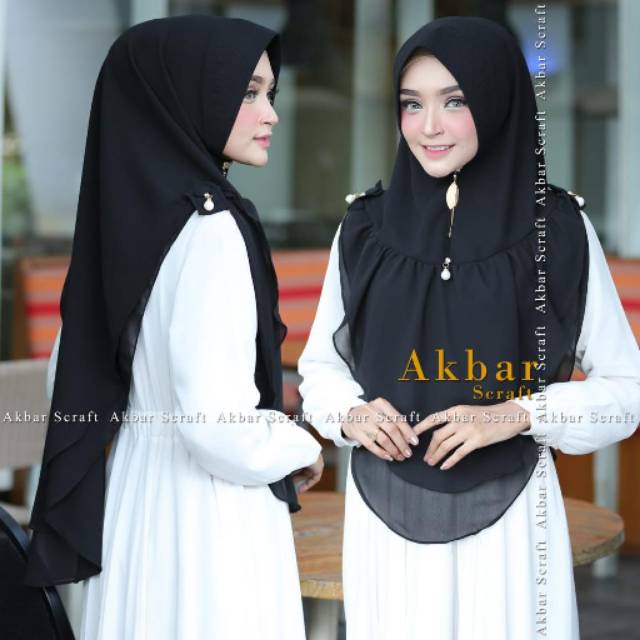 AKBAR SCRAFT HIJAB HITAM