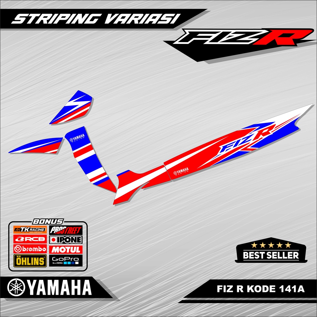 Striping Fiz R Stiker Variasi Motor Fiz R Kode 141