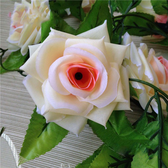 COD BUNGA MAWAR GANTUNG  BUNGA MAWAR  PLASTIK BUNGA ARTIFISIAL BUNGA GANTUNG  BUNGA HIASAN BT9011-BABY PINK