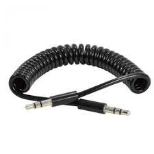 Kabel AUX Jack 3.5mm HiFi Spring - Black