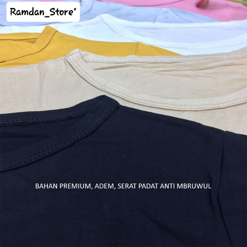 Manset Baju Premium Basic Leher Oblong, Manset Lengan Panjang, Manset Badan kerah Oblong, kaos premium, Manset