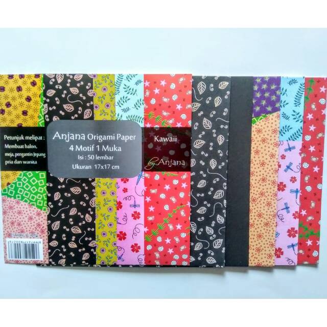

Kertas lipat motif lucu/origami paper motif daun dan bunga/kertas lipat 17x17