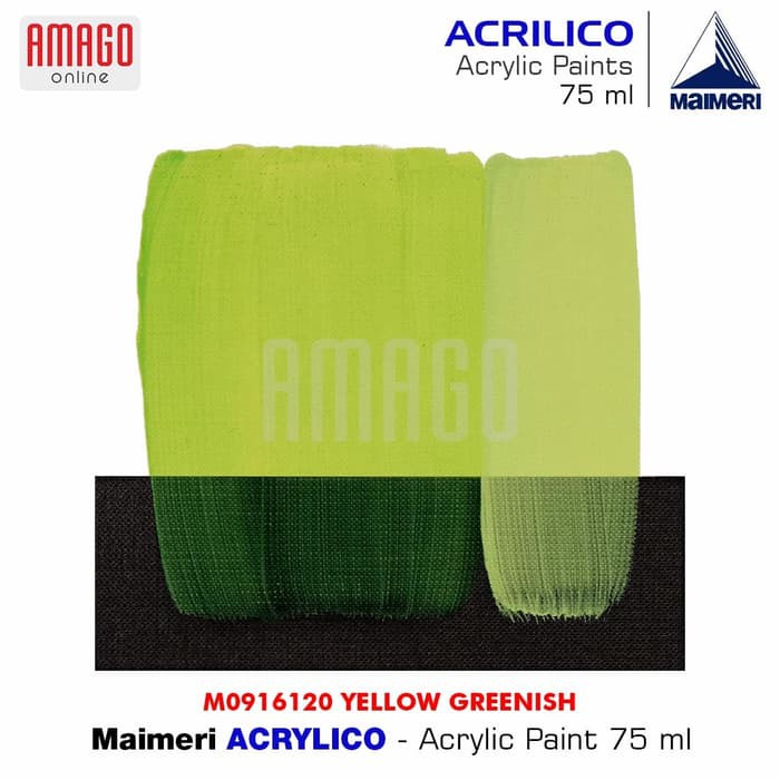 MAIMERI ACRILICO - ACRYLIC PAINT - YELLOW GREENISH - 75ML - M0916120