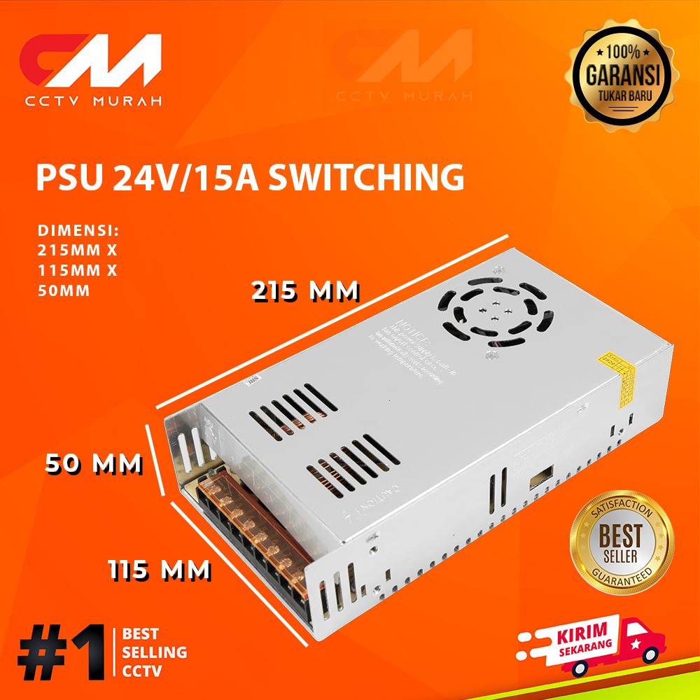 POWER SUPPLY 24V/15 AMPERE SWITCHING