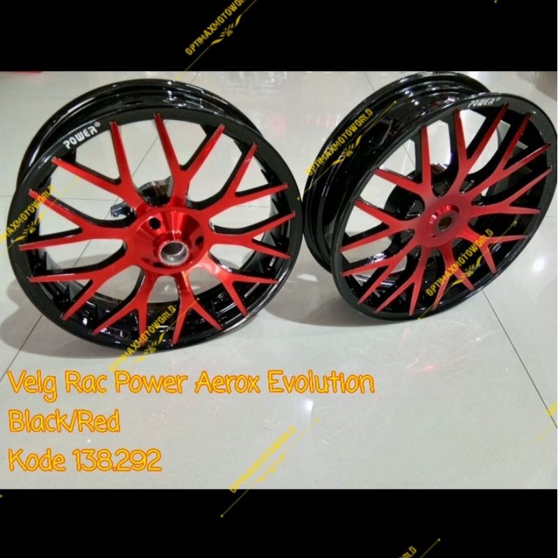 VELG RACING POWER AEROX EVOLUTION 350 14 / 400 14 ( 350x14/400x14) BLACK/RED