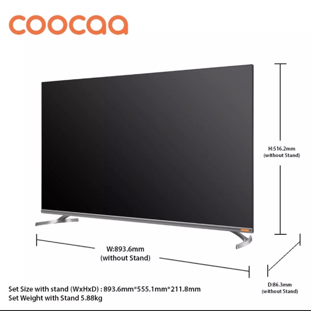 COOCAA LED TV 40S6G SMART ANDROID 9.0 NETFLIX FHD - 40 Inch GARANSI RESMI 3 TAHUN