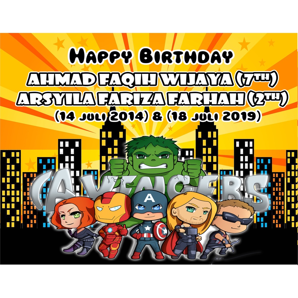 Tas Ultah Mika Custom Besar Uk 30 X 14 X 25-AVANGER