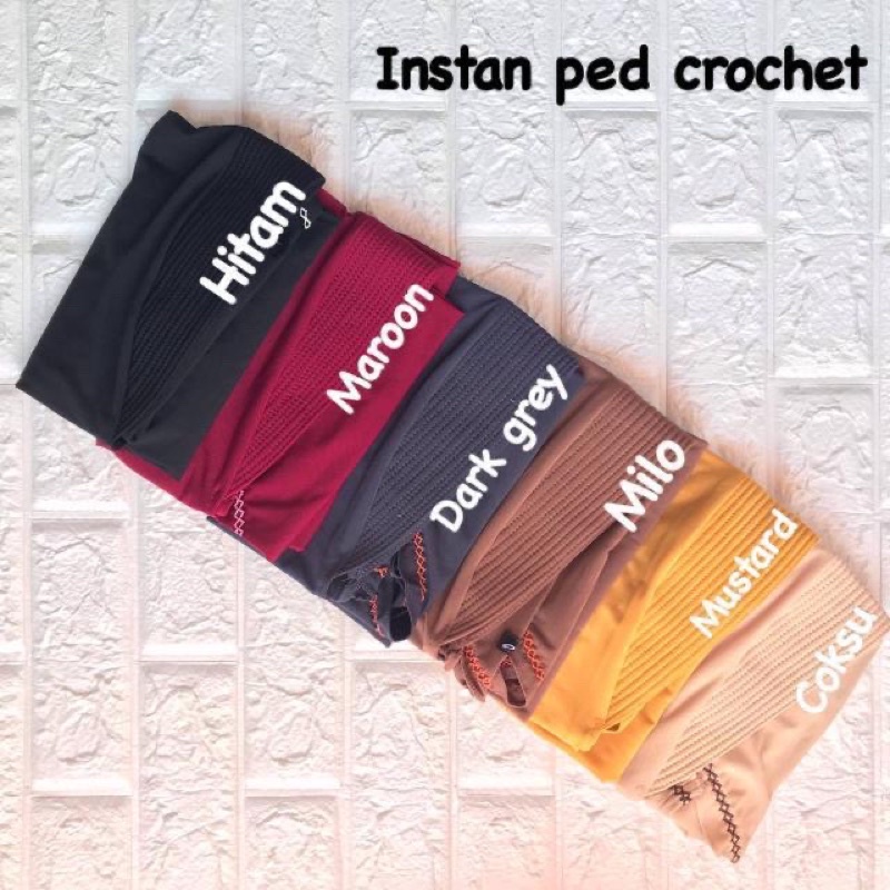 HIJAB JILBAB INSTAN PED CROCHET