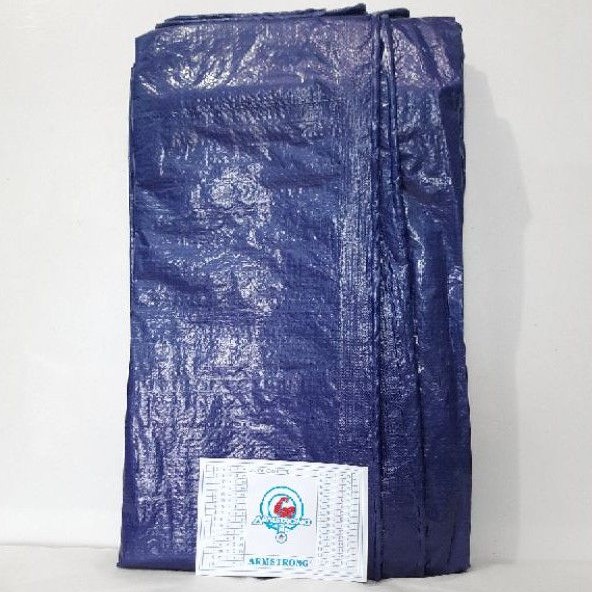 Terpal plastik Ukuran 4meter x 5meter Blue (C3160)