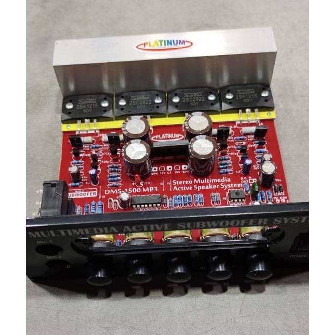 KIT POWER AMPLI SPEAKER AKTIF + SUBWOOFER KARAOKE DMS-1500