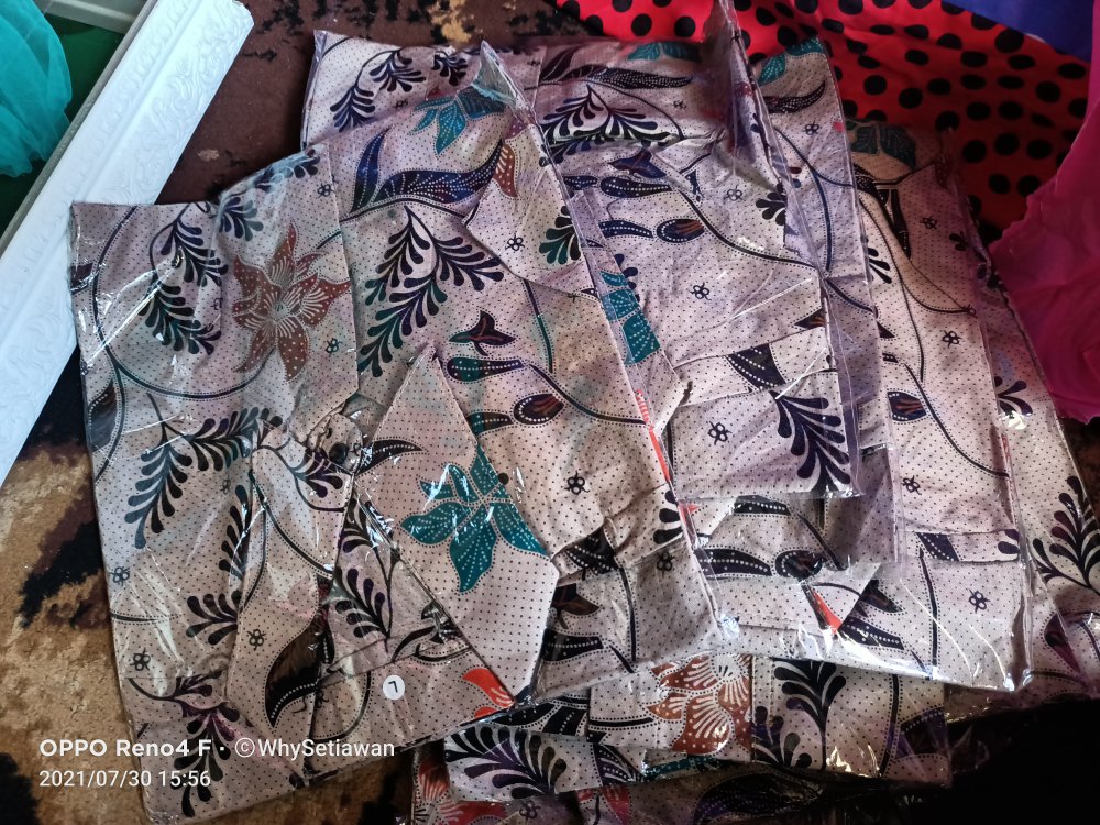 Kemeja Batik Pria Lengan Pendek Size M L Xl Xxl Bswart Batik Hrb026 Kenongo Hem Panjang Padi