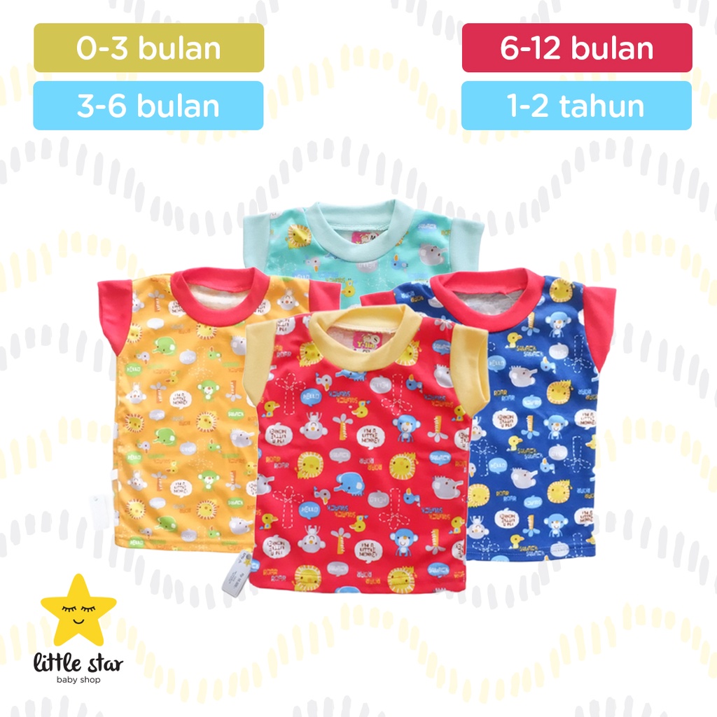 Y Lin 3 PCS Atasan Lengan Pendek Anak Bayi