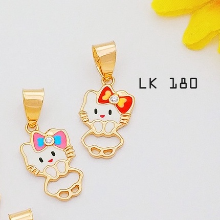 LIONTIN ANAK KARAKTER HELLO KITTY EMAS ASLI KADAR 375 8K 1 SET KALUNG ITALY SANTA KADAR 9K - LK 180