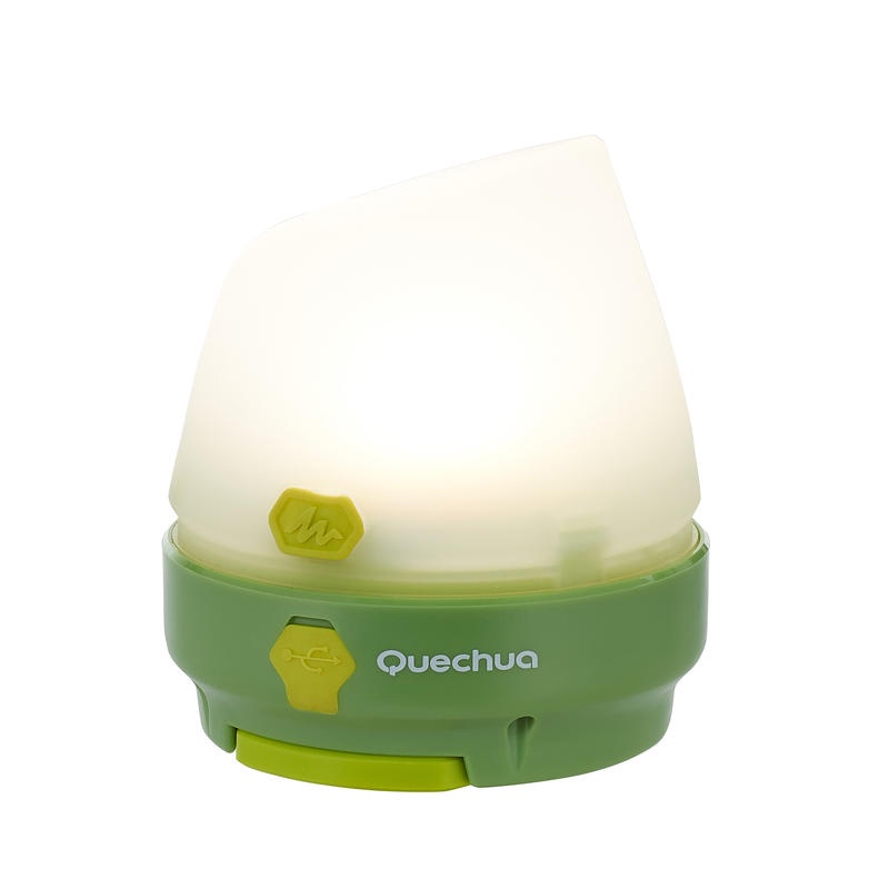 QUECHUA BL50 Lampu Camping Charge USB atau Dinamo 3 Mode Cahaya Anti Air