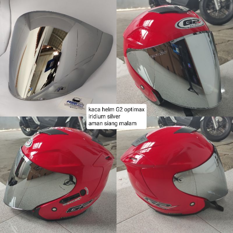 KACA HELM G2 OPTIMAX | VISOR VENOM IRIDIUM SILVER PREMIUM
