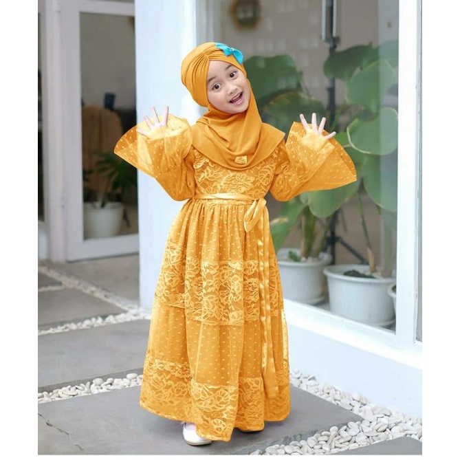 Baju brukat anak/gamis anak gamis brokat baju anak perempuan/teru]san