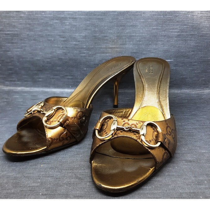GUCCI Heels Gold Original (preloved)