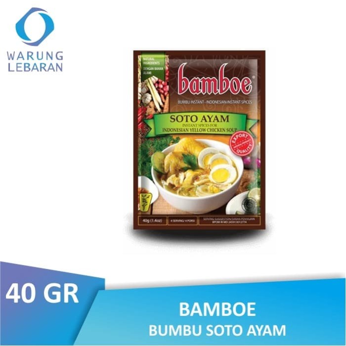 

Instan-Masak-Bumbu- Pack Bamboe Bumbu Soto Ayam 40 Gr -Bumbu-Masak-Instan.