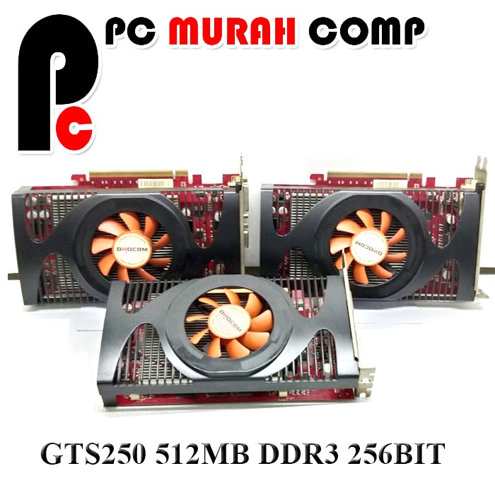 VGA NVIDIA GEFORCE GTS250 512MB 256BIT DDR3 Merk Seragam
