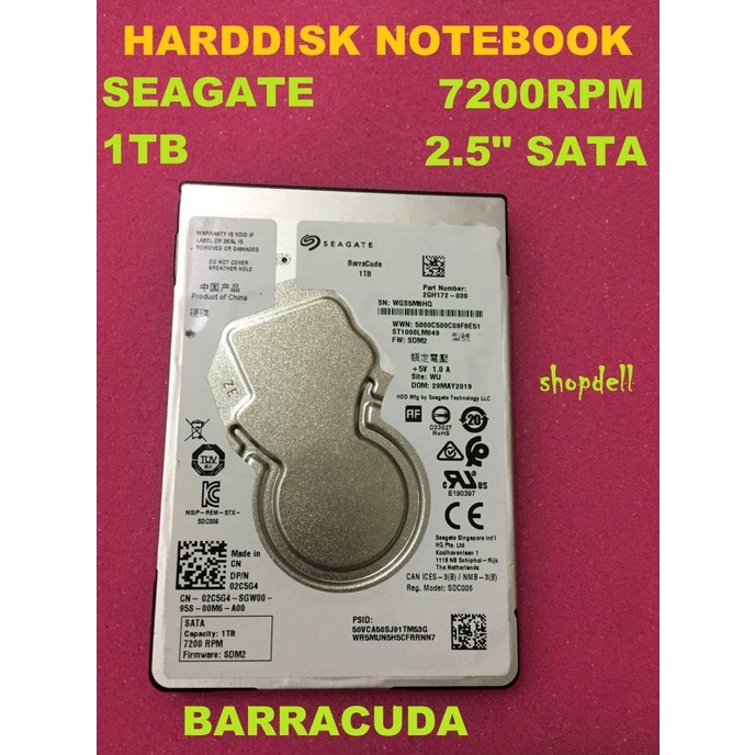 [[[BARU]]] HARDDISK NOTEBOOK SGT 1TB 7200RPM 2.5" SATA - BARRACUDA | HDD NB