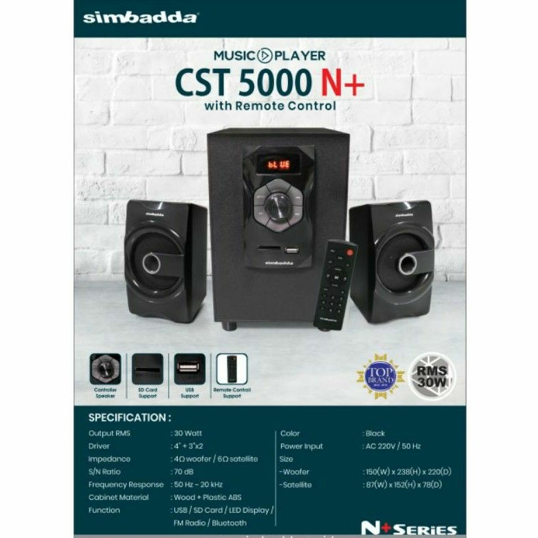 Speaker Bluetooth Simbadda CST-5000N+