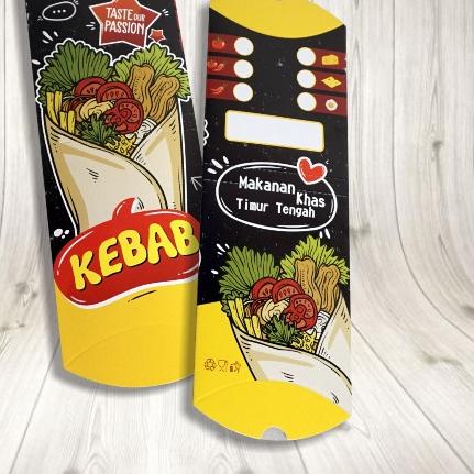 

◙ Kotak Kebab 24x9 / Dus Kebab / Box Kebab / Kemasan Kebab / isi 50pcs ♕