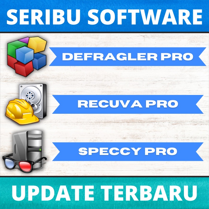 Paket Software Utilitas: Defragler Pro + Recuva Pro + Speccy Pro (Update Terbaru)