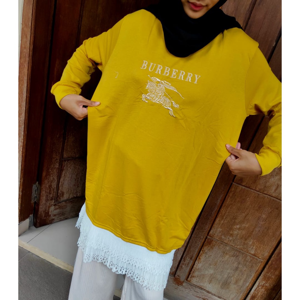 Tunik Kaos Import Mix Plisket