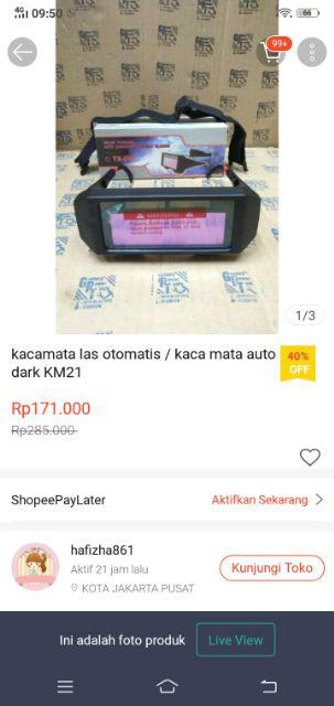 Kacamata Las Otomatis / Kaca Mata Auto Dark Km21 / Murah / Original / Terjangkau