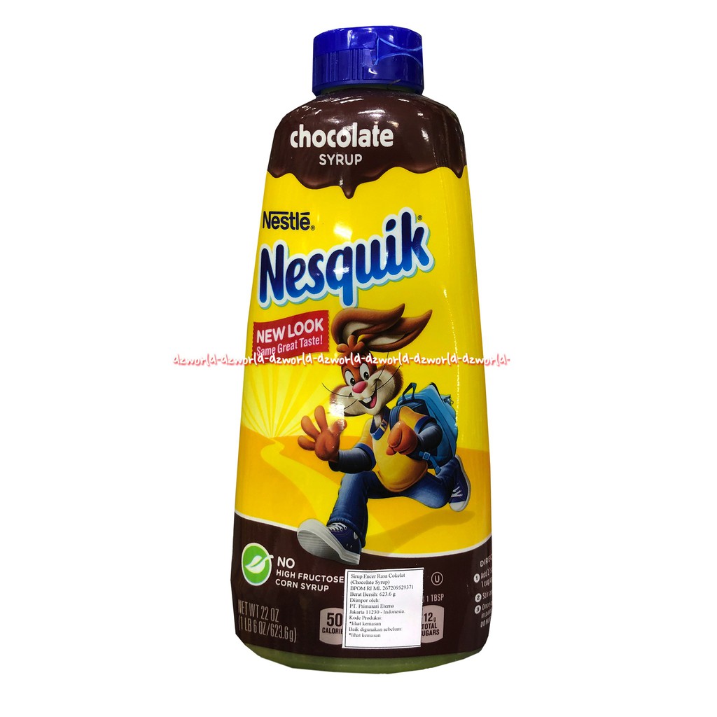 Nestle Nesquik Chocolate &amp; Strawberry Syrup 623gr Sirup Rasa Coklat Dan Strawberi