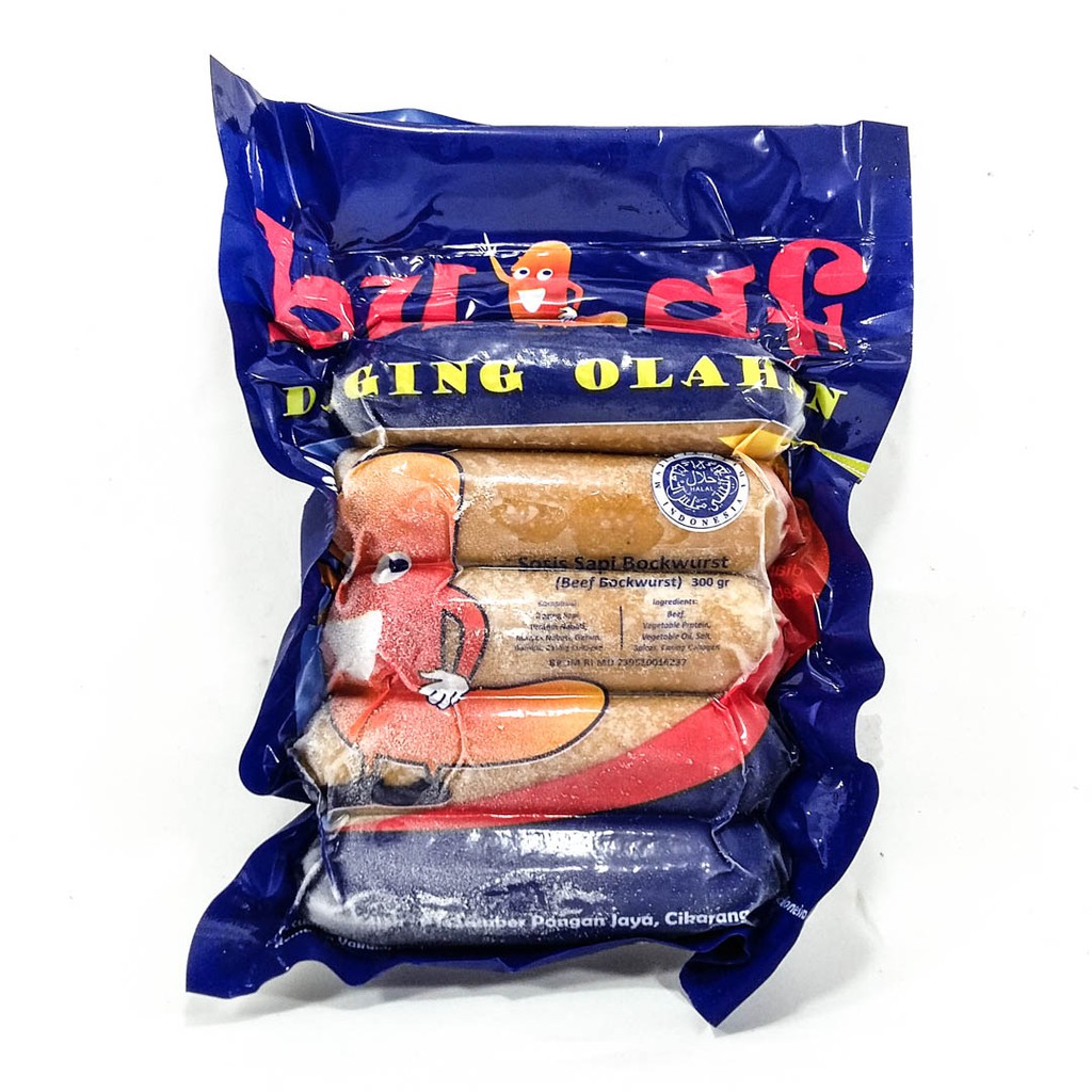 

sosis Sapi Jumbo - Bulaf Bockwurst Isi 5 atau 7 / 300 gr 9