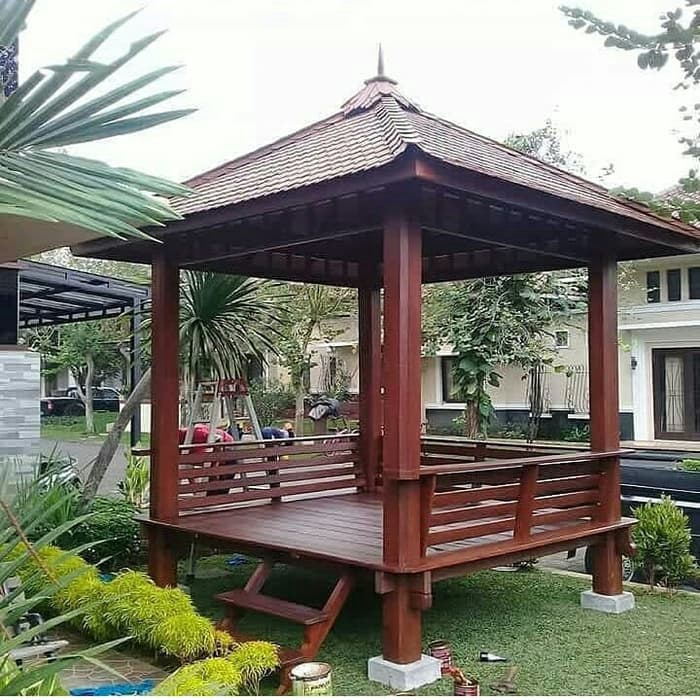 Gazebo Saung Kayu Murah Rumah Joglo Asli Jepara Shopee Indonesia