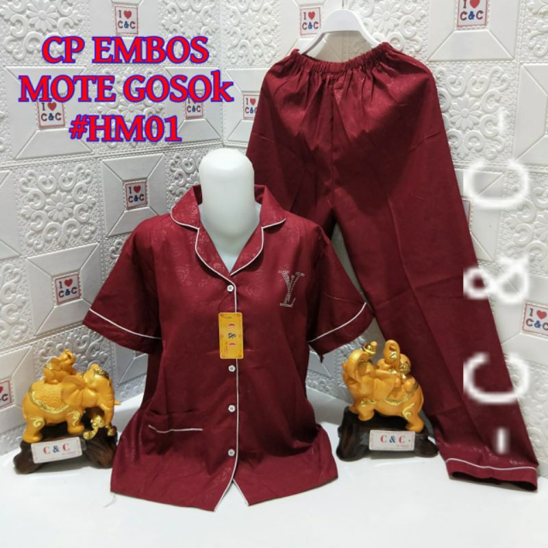 BAJU TIDUR/PIYAMA CP HEMBOS STD/MOTE GOSOK