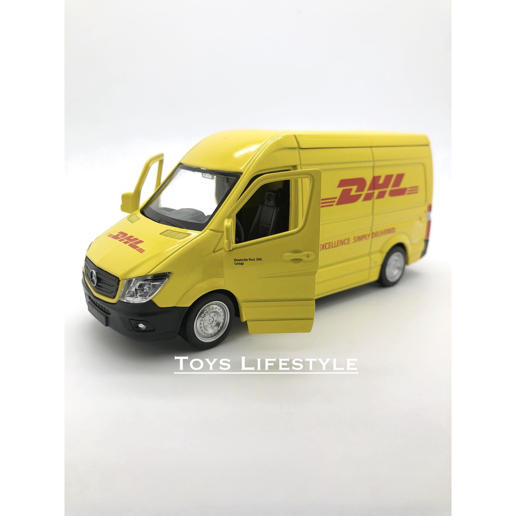 RMZ Diecast - Mercedez Benz Sprinter Van DHL Skala 1:36