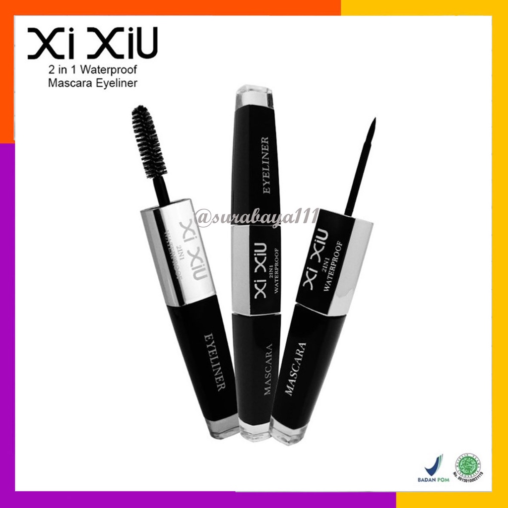 XI XIU 2 IN1 MASCARA DAN EYELINER WATERPROOF