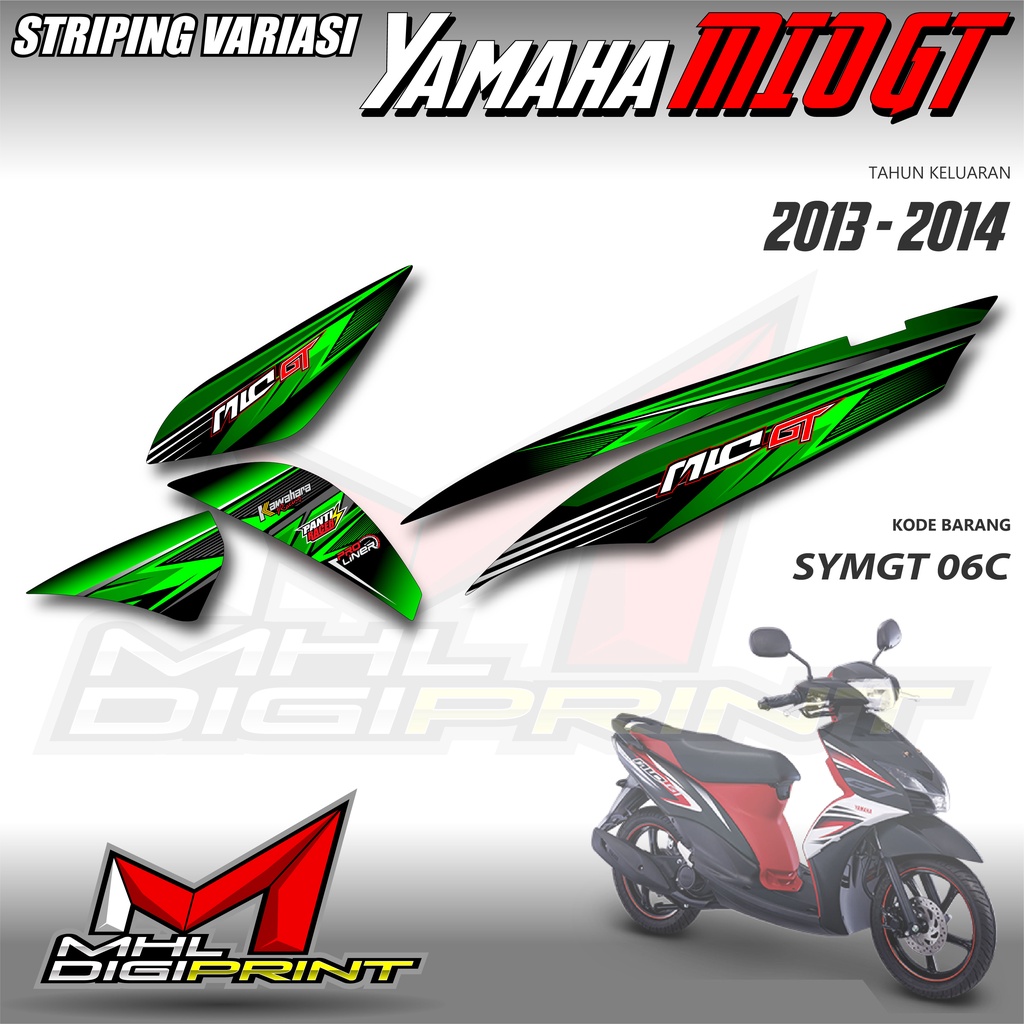 STRIPING VARIASI YAMAHA MIO GT - STIKER VARIASI MIO GT - SYMGT 06