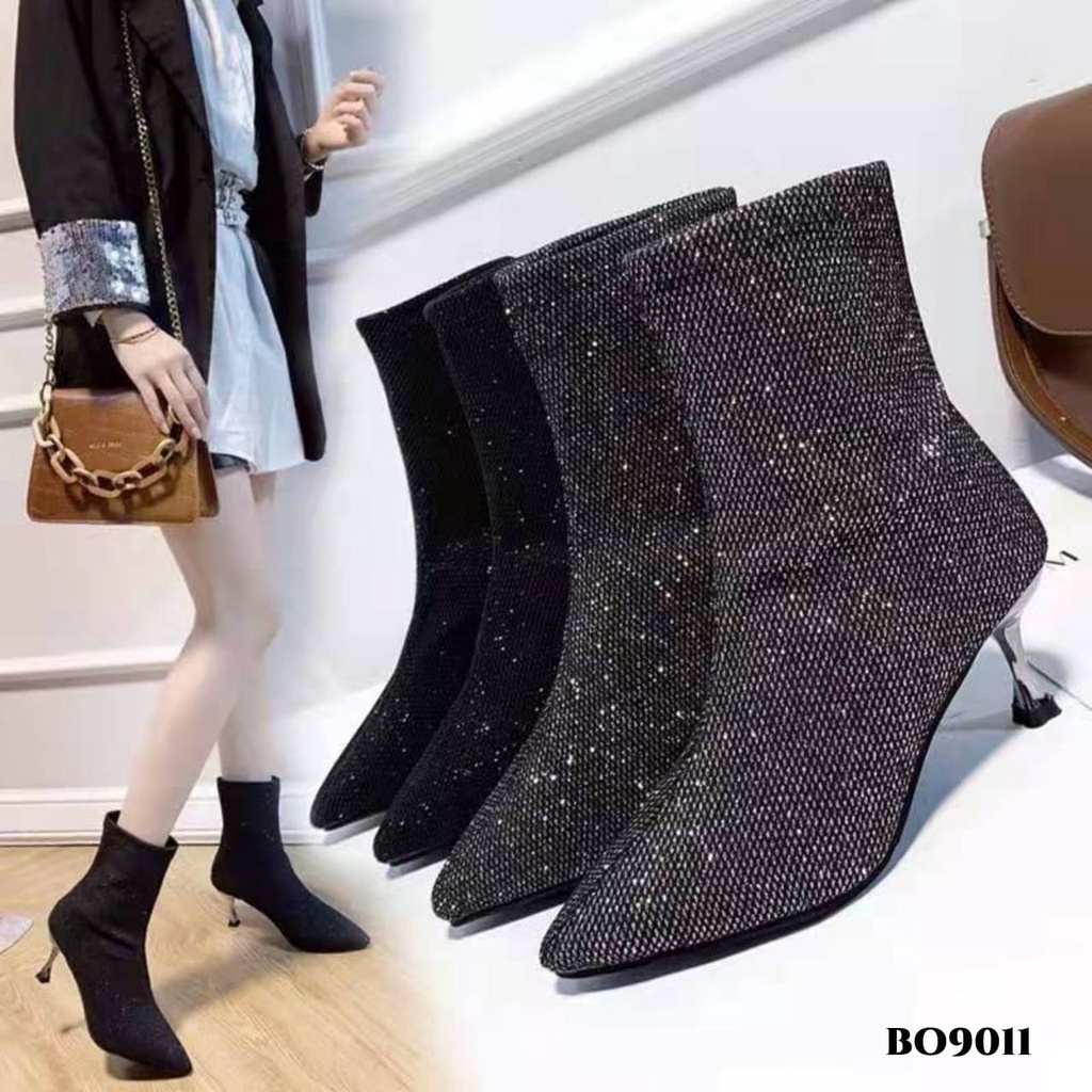 PRF Sepatu Heels Fashion Boots Wanita Korea BO9011 #