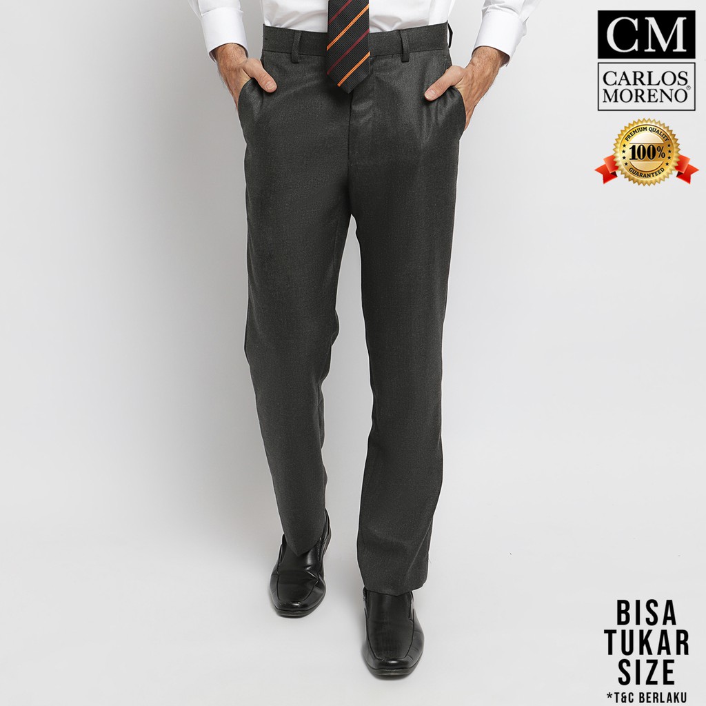 CARLOS MORENO - Celana Formal Regular Fit - CJST | Celana Kantor Pria | Celana Bahan | Celana Formal