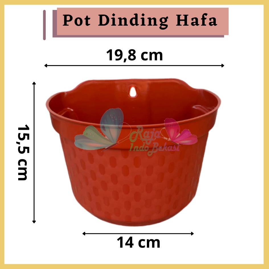 Pot Dinding Cantol Hafa 20 Cm Merah BataTerracota Merah Coklat Pot Dinding Tempel Dekorasi Putih Panjang Aesthetic Besar Kecil Pager Balkon Pagar Unik  Pot Tembok - Tanaman Bunga Hias Dinding Tempel Bibit Plastik TB Flower 22 23 25 27 28 30