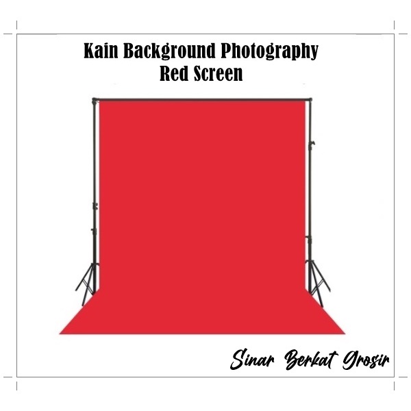 Kain Background Foto Video Red Screen / Kain Backdrop Merah Tebal