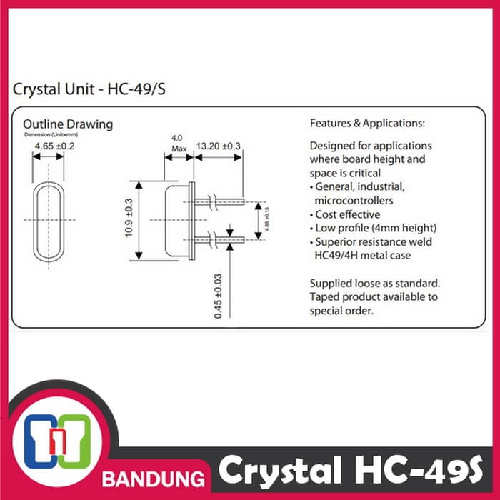 CRYSTAL XTAL OSCILLATOR OSILATOR 4MHZ 4 MHZ DIP HC-49S