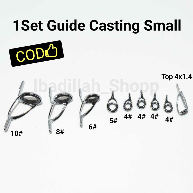 Ring Guide / Mamarit Set Untuk Joran BC 9pcs  (S~L) / Non Fuji