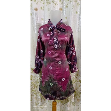 tunik jumputan Palembang l sutra silk