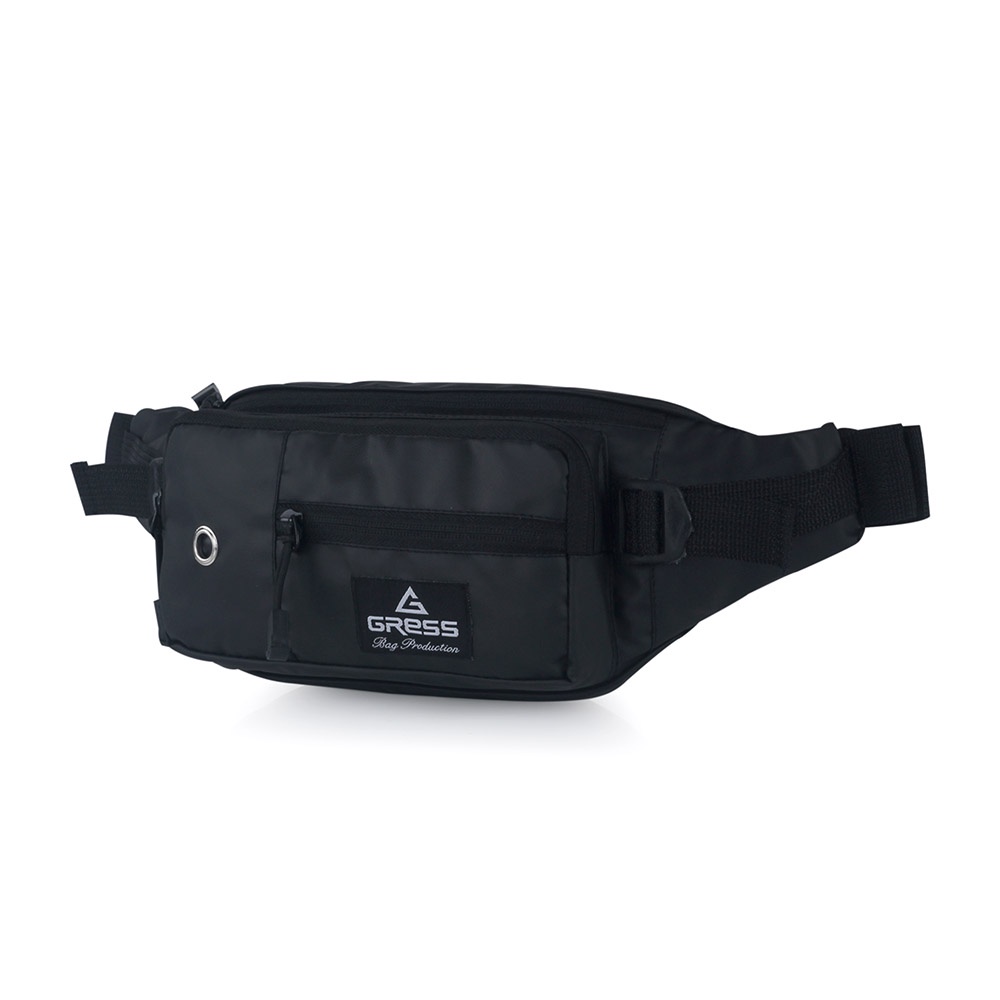 Waistbag Pria Bahan Bimo Waterproof Gress Original Tas Pinggang Waist Bag Cowok Cewek Navy Abu